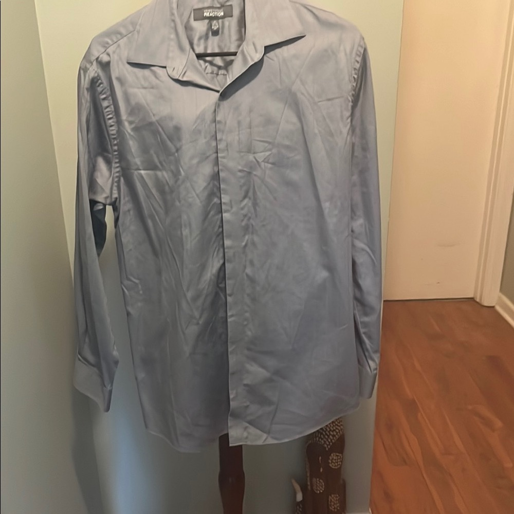 Kenneth Cole  Blue Dress Shirt Classic Style
